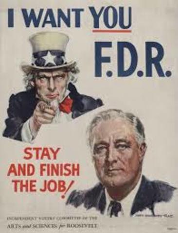 FDR elected President 4th