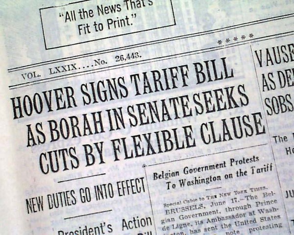 Smoot-Hawley Tariff Act