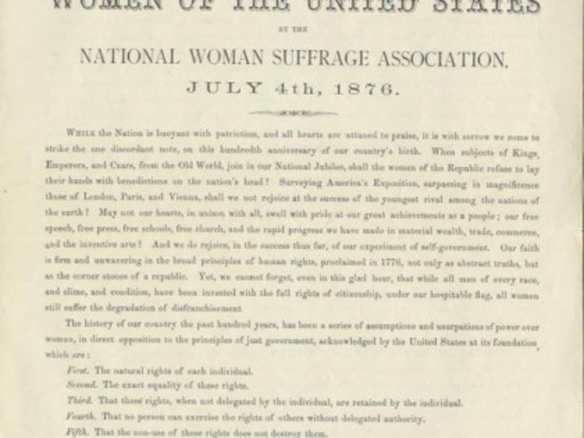 Declaration of the Rights of Women and the Female citizen
