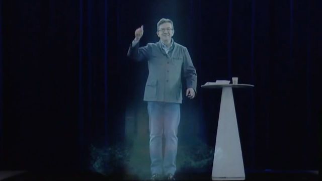 Meeting par hologramme de JL.Mélenchon