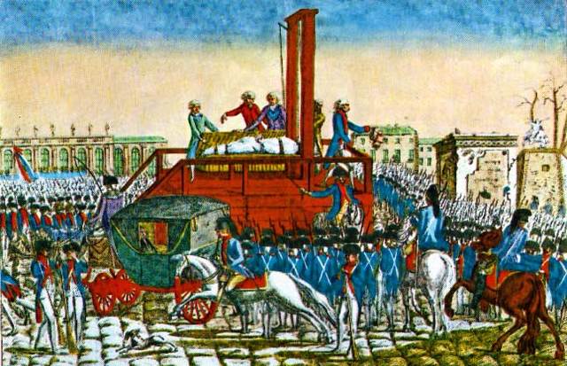 Exécution du roi, de la reine et du dauphin