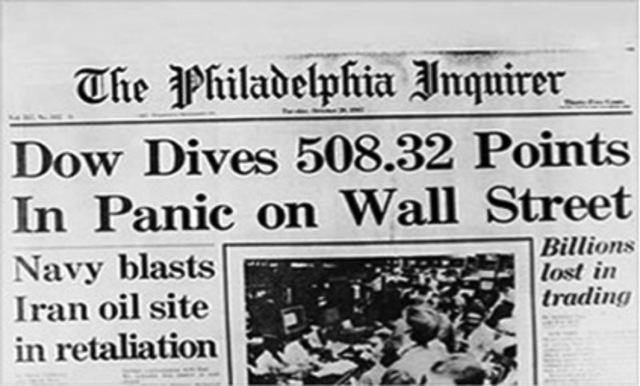 The Stock Market Crashes "Black Tuesday"