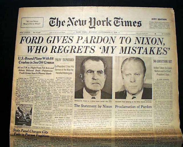 Gerald Ford—Pardons Richard Nixon