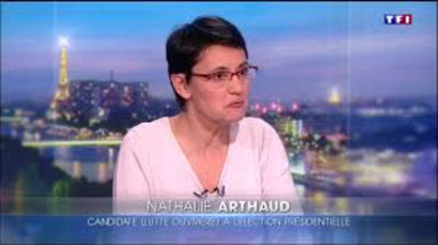 Le 20h du mardi 14 mars 2017 TF1, Nathalie Arthaud explique son programme
