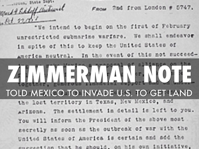 Zimmerman note/telegram