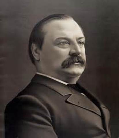 Grover Cleveland is inaugurated as the 22nd president
