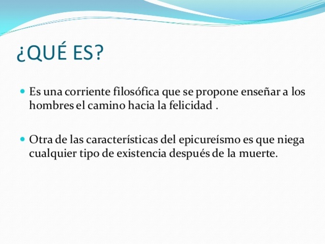Ques es  el Epicureísmo ???
