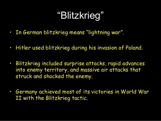 German Blitzkrieg