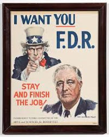 FDR elected President four times