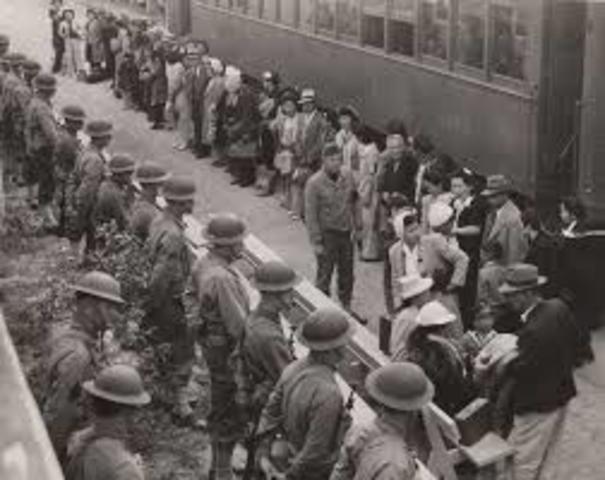 Japanese Internment Camps Begin
