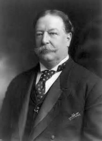 William Howard Taft is inaugurated as the 27th president