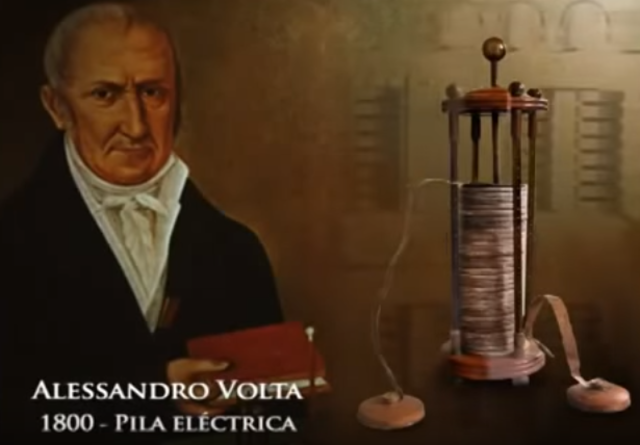 Alessandro Volta 1800 Pila Eléctrica