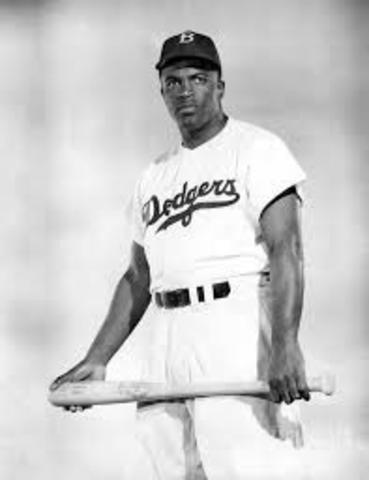 Jackie Robinson becomes first African American major league baseball player