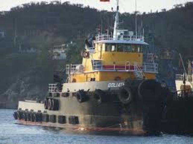 El remolcador Goliaht y el tendido del canal de la mancha