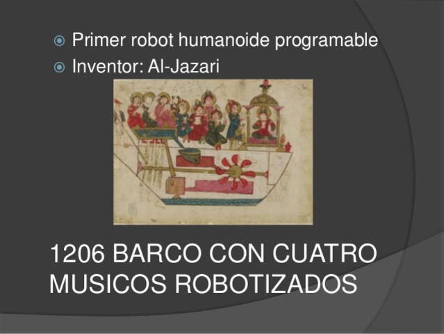 BARCO CON CUATRO MÚSICOS ROBOTIZADOS