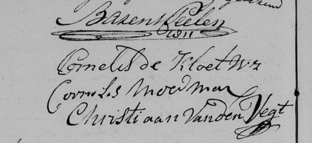 Getuige bij doop Gijsbert de Kloet