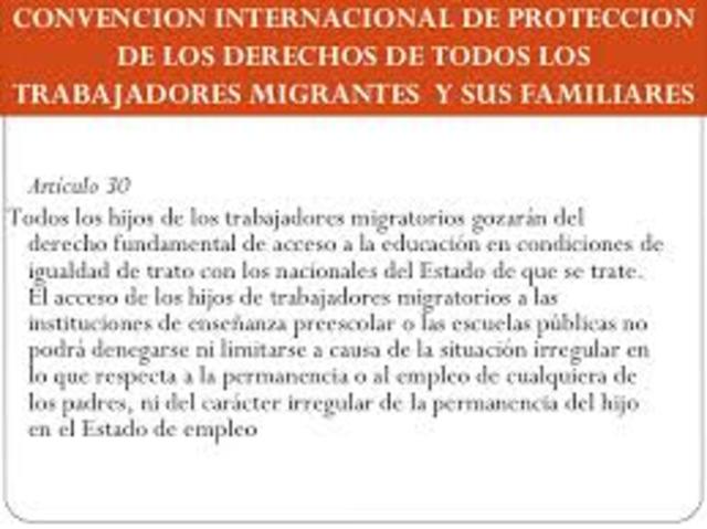 Convención Internacional de la Protección de los derechos de los trabajadores migrantes y de sus familias