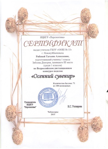 Всероссийский дистанционный конкурс поделок