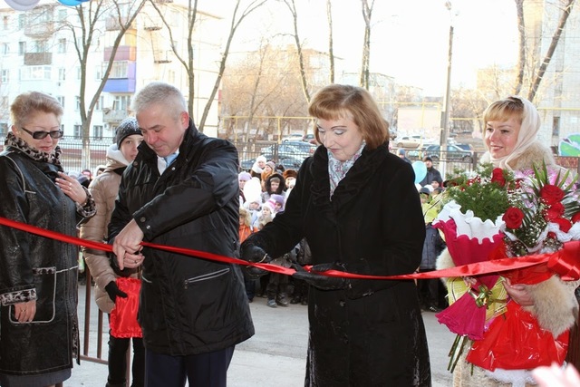На открытии школы после капитального ремонта