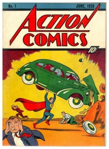 After being rejected by 17 different publishers, Superman finds a home in Action Comics #1 because the anthology comic needs extra content to fill out its pages.