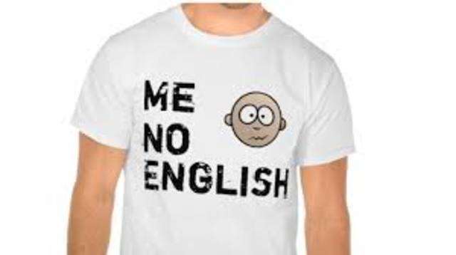 English was a mothertongue for few people.