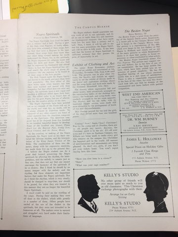 The senior Home Economics students sponsored exhibit and had tea as an opportunity to see exhibit of dresses made by junior and sophomore clothing classes, and scrapbooks and bookends made by freshman Household Arts students