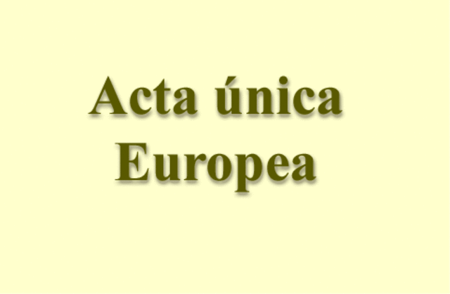 Acta Única Europea