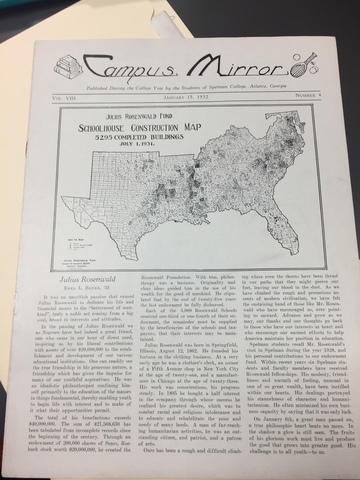 January 15th issue of the Campus Mirror (Vol. 8, No. 4)