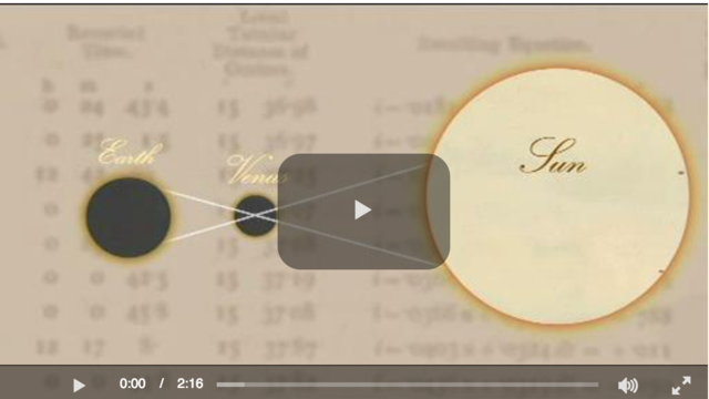 Video of transit of Venus