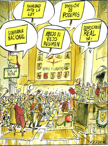 Las cortes generales aprueban la Constitución