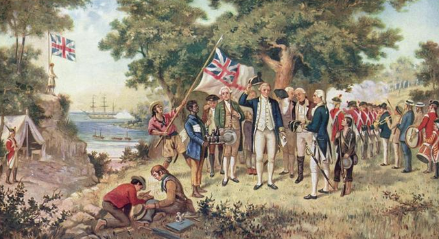 Captain James Cook arrived at Australia