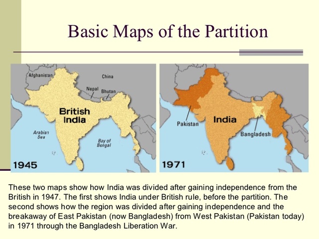 Independence & partition of India-near geography