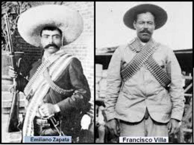 LUCHA ENTRE VENUSTIANO CARRANZA CONTRA FRANCISCO "PANCHO" VILLA Y EMILIANO ZAPATA