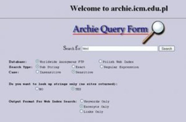Archie Search Engine