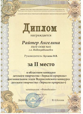 Диплом за 2 место