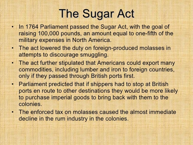 The Sugar Act