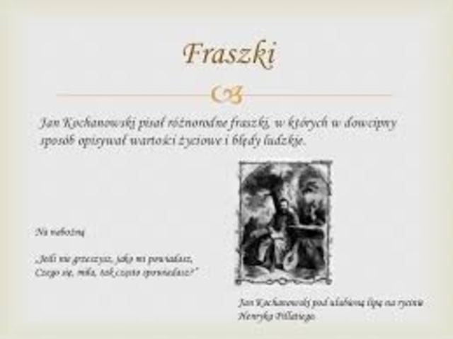 1584 - rok wydania fraszek