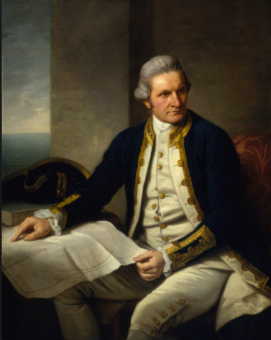 Captin Cook's arrival in Bottony Bay