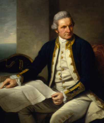 Captain Cook arrives in Australia