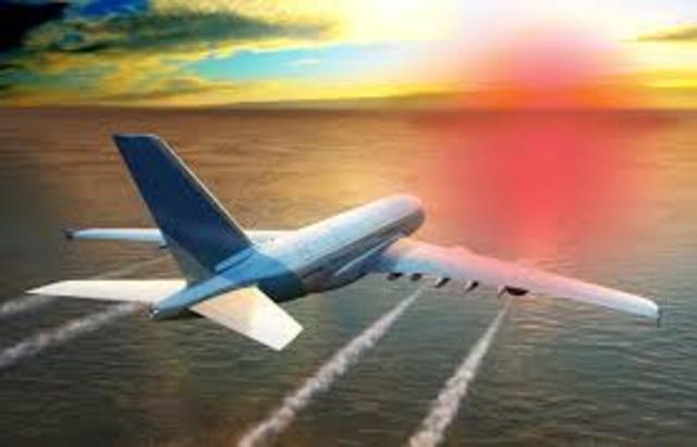 Primer vuelo sobre el océano pacifico