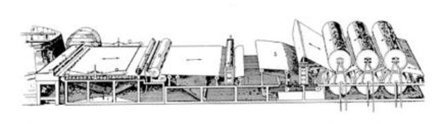 A imprensa ganha impulso! Henry Fourdrinier construiu uma máquina de fazer papel em rolo contínuo