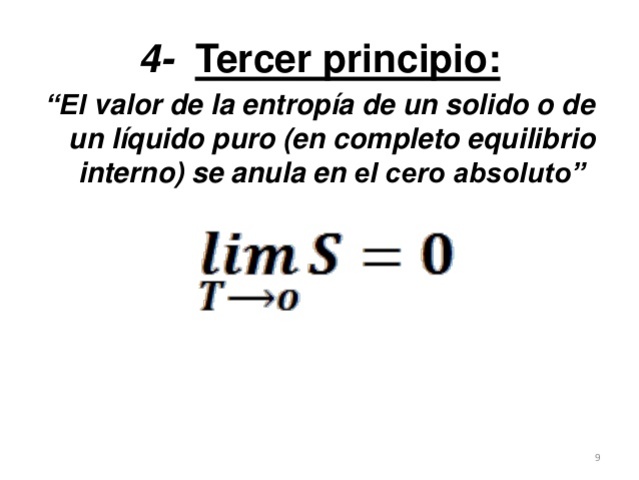 Tercer principio de la termodinámica