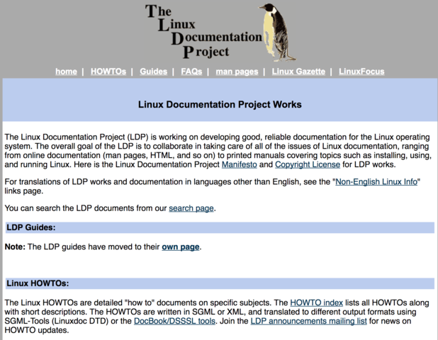 Contribution to Linux Documentation Project