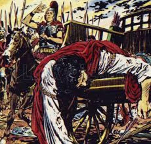 Defeated Persian king Darius