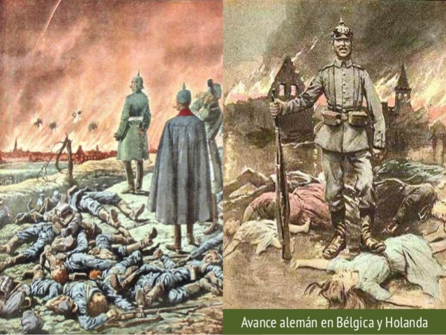 Alemania declara la guerra a Francia e invade Bélgica.