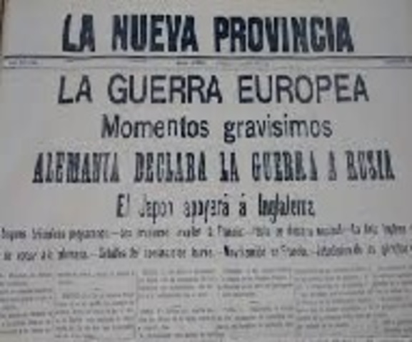 Alemania declara la guerra a Rusia