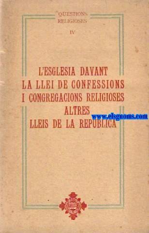 Llei de congregacions