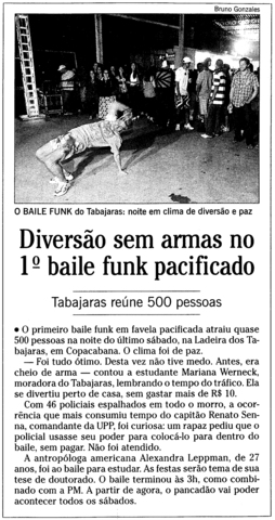 Primeiro baile funk pós pacificação na Ladeira dos Tabajaras