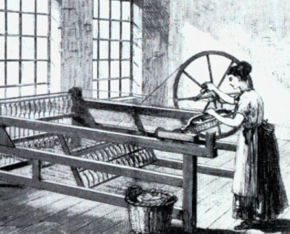 Entwicklung der "Spinning Jenny"