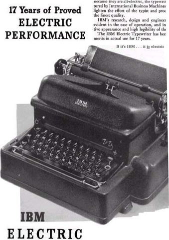 Lançamento da máquina de escrever elétrica